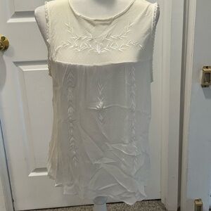 Charlotte Russe Cream Embroidered Blouse